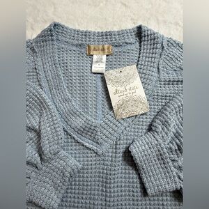 Altar'd State Light Blue V-Neck Sweater